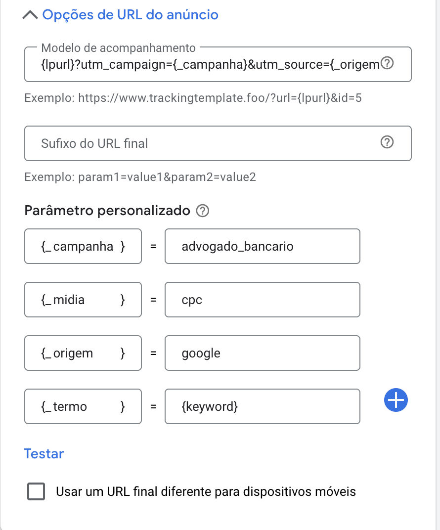 Como colocar UTMs no Google Ads da maneira correta